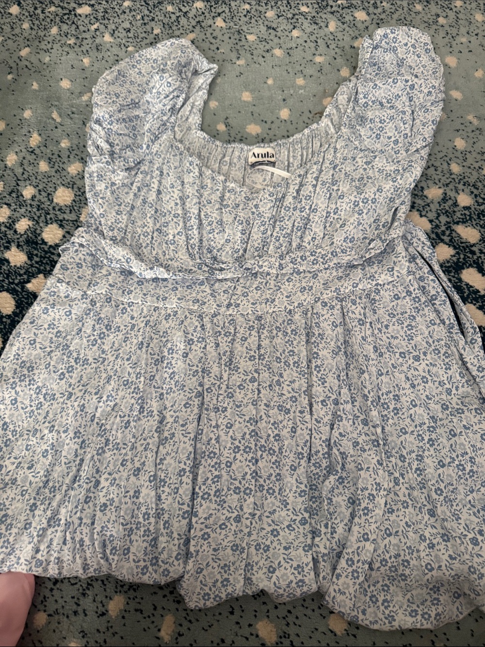 ARULA Light Blue Floral Sundress for women